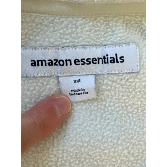 Amazon Essentials White Fleece Full Zip Jacket Womens XXL Pre-owned - Picture 3 of 7